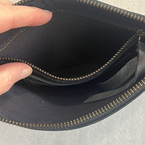 ABLE Rachel Wristlet Black Nubuck Leather Handcrafted